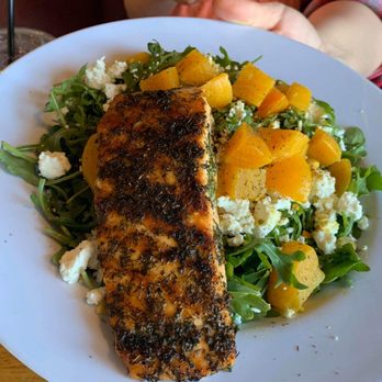 The Settlement Kitchen + Craft Tavern - Beet & Goat Cheese Salad, topped with salmon! - New American Near Me - Priest River, Idaho The Settlement Kitchen + Craft Tavern - Beet & Goat Cheese Salad, topped with salmon! - New American Near Me - Priest River, Idaho