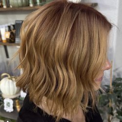 The Parlor Aveda - Retouch, low lights, color gloss, botanical treatment and haircut by Kayla S