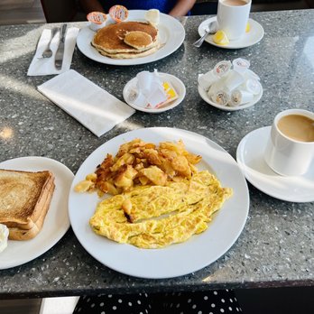 Omega Diner - 2 eggs with home fries and white toast - Diners Near Me - New Hyde Park, New York Omega Diner - 2 eggs with home fries and white toast - Diners Near Me - New Hyde Park, New York