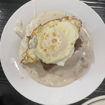 The Hive - Biscuit and gravy with Goetta and fried egg - Breakfast & Brunch Near Me - Erlanger, Kentucky The Hive - Biscuit and gravy with Goetta and fried egg - Breakfast & Brunch Near Me - Erlanger, Kentucky