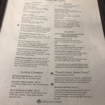 Copper Cricket Pub - Menu - Irish Near Me - Sanford, North Carolina