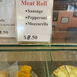 Ingredients in a meat roll