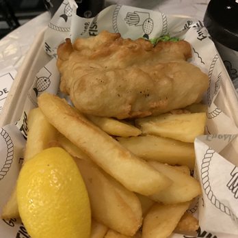 by CHLOE. Covent Garden - Fish and chips with mushy peas - Vegan Near Me - London, XGL