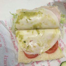 Jimmy John's - #12 Beach Club Sandwich - this is the Avocado Spread they put in it. Generous amount, huh