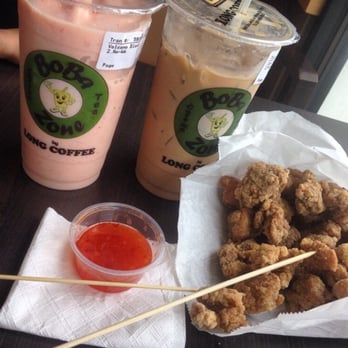 Long Coffee - Volcano blast, iced coffee, chicken nuggets w/ sauce - Coffee & Tea Near Me - Houston, Texas