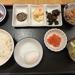 TKG Set w/ Natto & Mentaiko