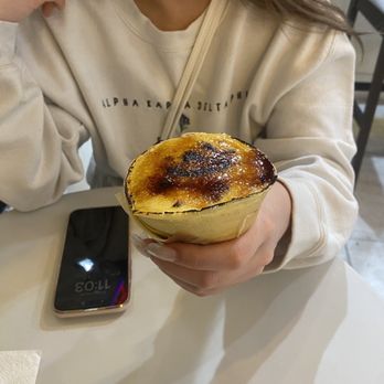 Cha Express - Creme Brulee Crepe (Brown Sugar Boba Cheese Foam) - Bubble Tea Near Me - Alhambra, California Cha Express - Creme Brulee Crepe (Brown Sugar Boba Cheese Foam) - Bubble Tea Near Me - Alhambra, California