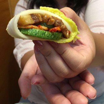 Pine Tree House - Pork belly wrap~ - Korean Near Me - Sacramento, California Pine Tree House - Pork belly wrap~ - Korean Near Me - Sacramento, California