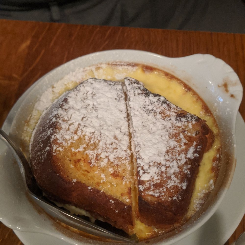 Buvette - French toast, with a creme brulee on the bottom!! Not overly sweetened, just right!! - French Near Me - Paris, 75 Buvette - French toast, with a creme brulee on the bottom!! Not overly sweetened, just right!! - French Near Me - Paris, 75