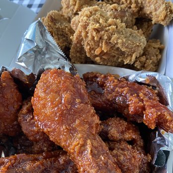 bb.q Chicken Kahala - Half & Half Hot Spicy - Chicken Wings Near Me - Honolulu, Hawaii