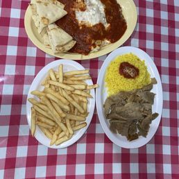Gyro Platter French fries Beef Souvlaki Gyro Gyro Platter French fries Beef Souvlaki Gyro