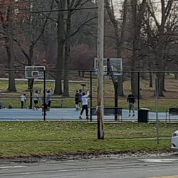 Cobbs Hill Park - Kids playing basketball. Here. In December. 56 degrees!
