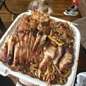 Golden Prawn #3 - 3 meat plate (char sui pork, orange chicken & Mongolian beef + fried rice and lo mein) - Chinese Near Me - Nashville, Tennessee Golden Prawn #3 - 3 meat plate (char sui pork, orange chicken & Mongolian beef + fried rice and lo mein) - Chinese Near Me - Nashville, Tennessee