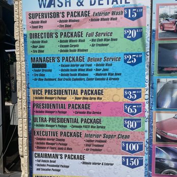 Executive Wash & Detail - Price Menu - Auto Detailing Near Me - Pembroke Pines, Florida