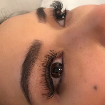Mink Bombshell lashes - Natural mink set with some volume - Eyelash Service Near Me - Raleigh, North Carolina