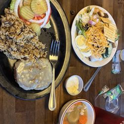 I was watching my carbs so ordered a cheeseburger, no bun with wild rice instead of fries. Everything was DELISH!!