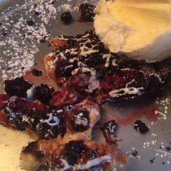 The Waffle Factory - Half demolished Raspboreo - berries, Oreos, white fudge with an added scoop of ice cream - Breakfast & Brunch Near Me - Webster, New York