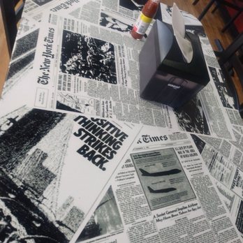 Pizza a Modo Mio - Love the newspaper themed tables. - Pizza Near Me - Charleston, South Carolina Pizza a Modo Mio - Love the newspaper themed tables. - Pizza Near Me - Charleston, South Carolina