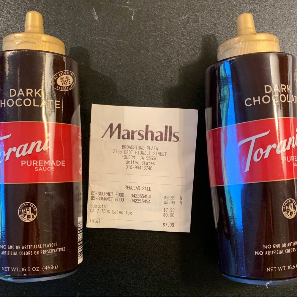 Marshalls - 6/30/2022: I specifically was searching for Torani's dark chocolate syrup-I found the last two bottles! - Department Stores Near Me - Folsom, California Marshalls - 6/30/2022: I specifically was searching for Torani's dark chocolate syrup-I found the last two bottles! - Department Stores Near Me - Folsom, California