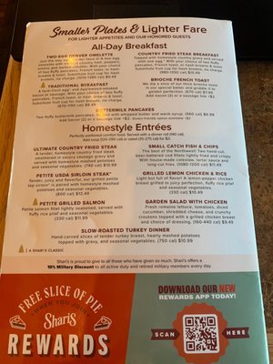 Menu photo 1 Shari's Cafe and Pies Twin Falls, ID Menu photo 1 Shari's Cafe and Pies Twin Falls, ID