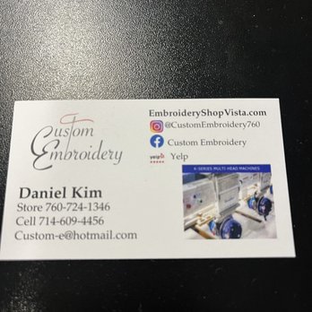 Custom Embroidery - Embroidery & Crochet Near Me - Vista, California