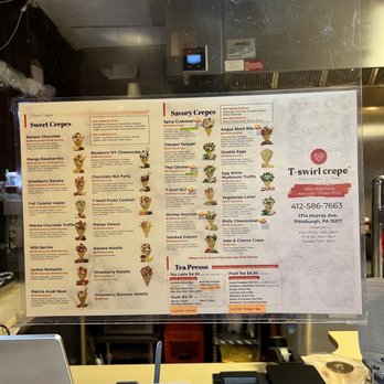 T-Swirl Crepe - Menu - Creperies Near Me - Pittsburgh, Pennsylvania T-Swirl Crepe - Menu - Creperies Near Me - Pittsburgh, Pennsylvania