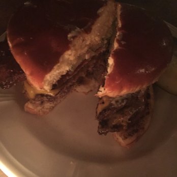 Au Cheval - Single Cheeseburger with Thick - Cut Peppered Bacon - Bars Near Me - Chicago, Illinois Au Cheval - Single Cheeseburger with Thick - Cut Peppered Bacon - Bars Near Me - Chicago, Illinois