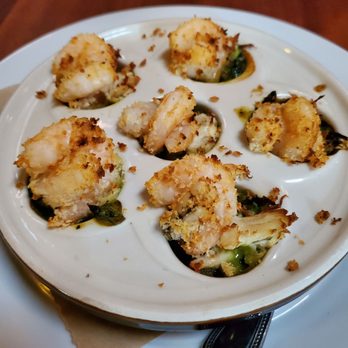 Seasons 52 - Shrimp and crab stuffed mushrooms - New American Near Me - Coral Gables, Florida Seasons 52 - Shrimp and crab stuffed mushrooms - New American Near Me - Coral Gables, Florida