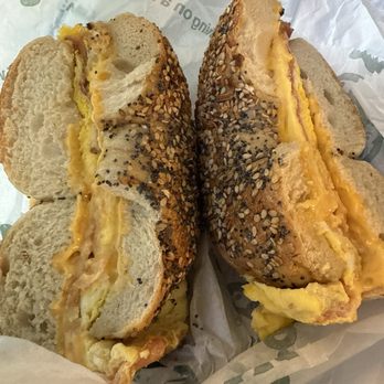 Ess-a-Bagel - Bacon, egg, and cheese on a toasted everything bagel. - Bagels Near Me - New York, New York