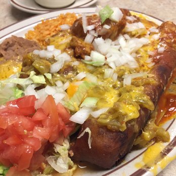Monroe's Restaurant - Chile rellenos, half green, half red - New Mexican Cuisine Near Me - Albuquerque, New Mexico Monroe's Restaurant - Chile rellenos, half green, half red - New Mexican Cuisine Near Me - Albuquerque, New Mexico