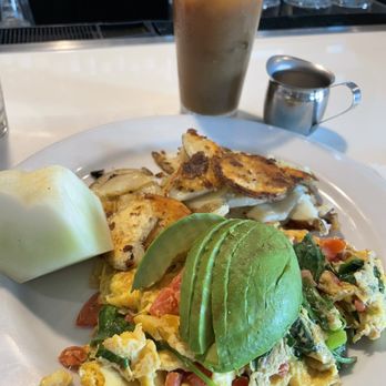 Metro Cafe - California Scramble with a side of breakfast potatoes. - American Near Me - El Segundo, California Metro Cafe - California Scramble with a side of breakfast potatoes. - American Near Me - El Segundo, California