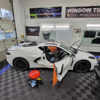 Unique Auto Concepts - 2023 Chevy Corvette Getiing Ceramic Window Tint. - Car Window Tinting Near Me - Gresham, Oregon