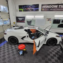 Unique Auto Concepts - 2023 Chevy Corvette Getiing Ceramic Window Tint.