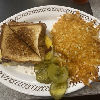 Waffle House - Bacon egg and cheese sandwich on regular bread - Breakfast & Brunch Near Me - Robertsdale, Alabama Waffle House - Bacon egg and cheese sandwich on regular bread - Breakfast & Brunch Near Me - Robertsdale, Alabama