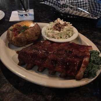 Bobby Q - Our dinner has arrived (baby back ribs, loaded mashed potatoes and the coke slaw). - Barbeque Near Me - Phoenix, Arizona