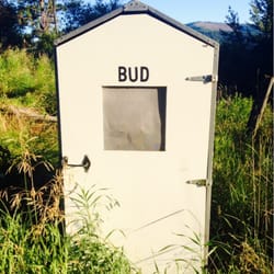 St Joe Potty Huts - Sturdy, well-riveted, takes the strongest pounding.