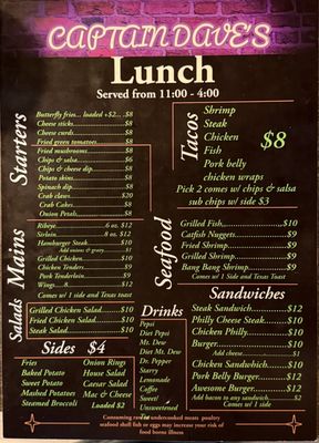 Menu photo 2 Captain Daves Moulton, AL