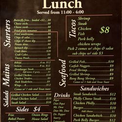 Lunch and Dinner Menu. The new location at 150 Morgan St. Moulton.