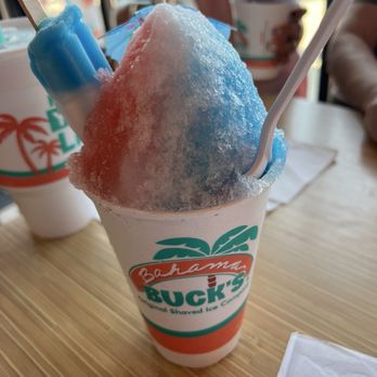 Bahama Buck's - Bomb Pop sno cone with a Bomb Pop - Shaved Ice Near Me - Fort Worth, Texas Bahama Buck's - Bomb Pop sno cone with a Bomb Pop - Shaved Ice Near Me - Fort Worth, Texas