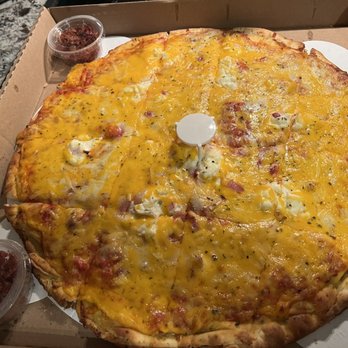 Jockamo Upper Crust Pizza - Cheese Louise with bacon on the side - Salad Near Me - Indianapolis, Indiana Jockamo Upper Crust Pizza - Cheese Louise with bacon on the side - Salad Near Me - Indianapolis, Indiana