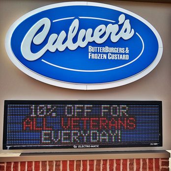 Culver's - a sign for culver's buttered chicken and frozen custard - Burgers Near Me - Allen Park, Michigan