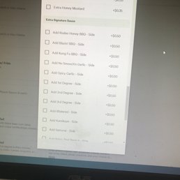 You charge for extra sauce on your website. We ordered online. You charge for extra sauce on your website. We ordered online.