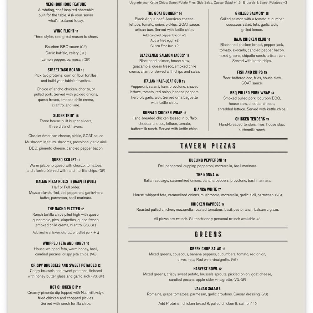 The Goat Brier Creek - Menu - Bars Near Me - Durham, North Carolina