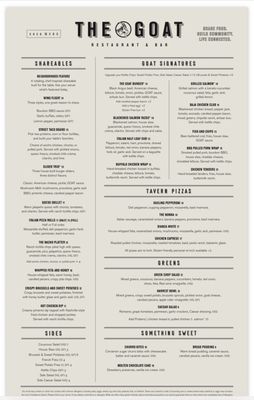 Menu photo 1 The Goat Brier Creek Durham, NC