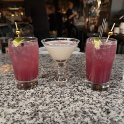 The Plank - Blue berry mule and lychee martini, $5 small drinks