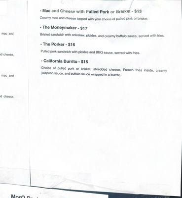 Menu photo 1 MorQ BBQ & Bakery Patagonia, AZ Menu photo 1 MorQ BBQ & Bakery Patagonia, AZ