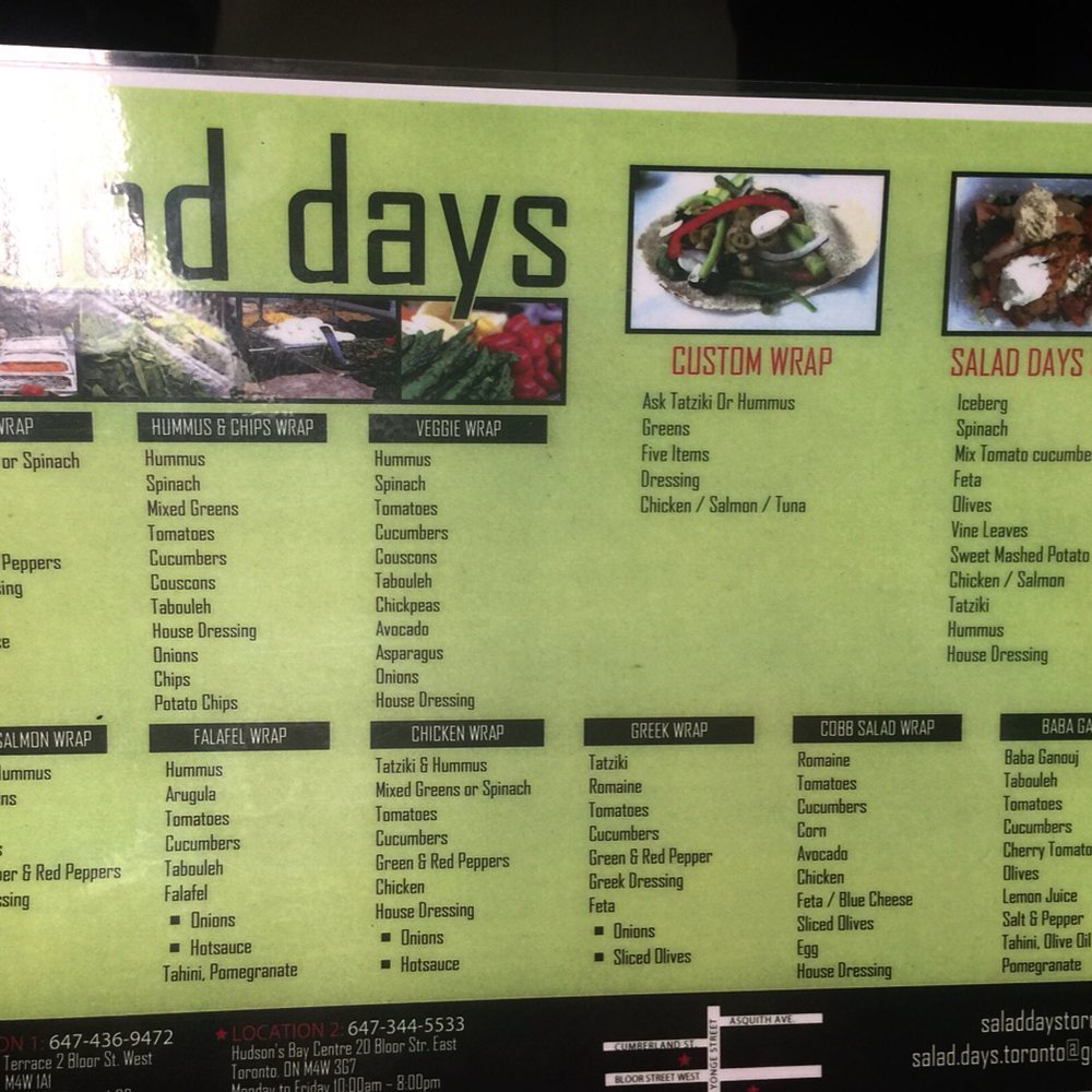 Salad Days - Salad Near Me - Toronto, Ontario