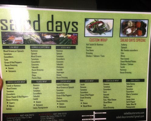 Menu photo 1 Salad Days Toronto, ON Menu photo 1 Salad Days Toronto, ON