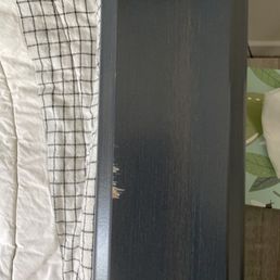 Scratched bed frame
