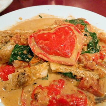 Vinny's Ristorante - Their special heart-shaped 5-cheese ravioli. I added grilled chicken to the order. - Italian Near Me - Somerville, Massachusetts Vinny's Ristorante - Their special heart-shaped 5-cheese ravioli. I added grilled chicken to the order. - Italian Near Me - Somerville, Massachusetts